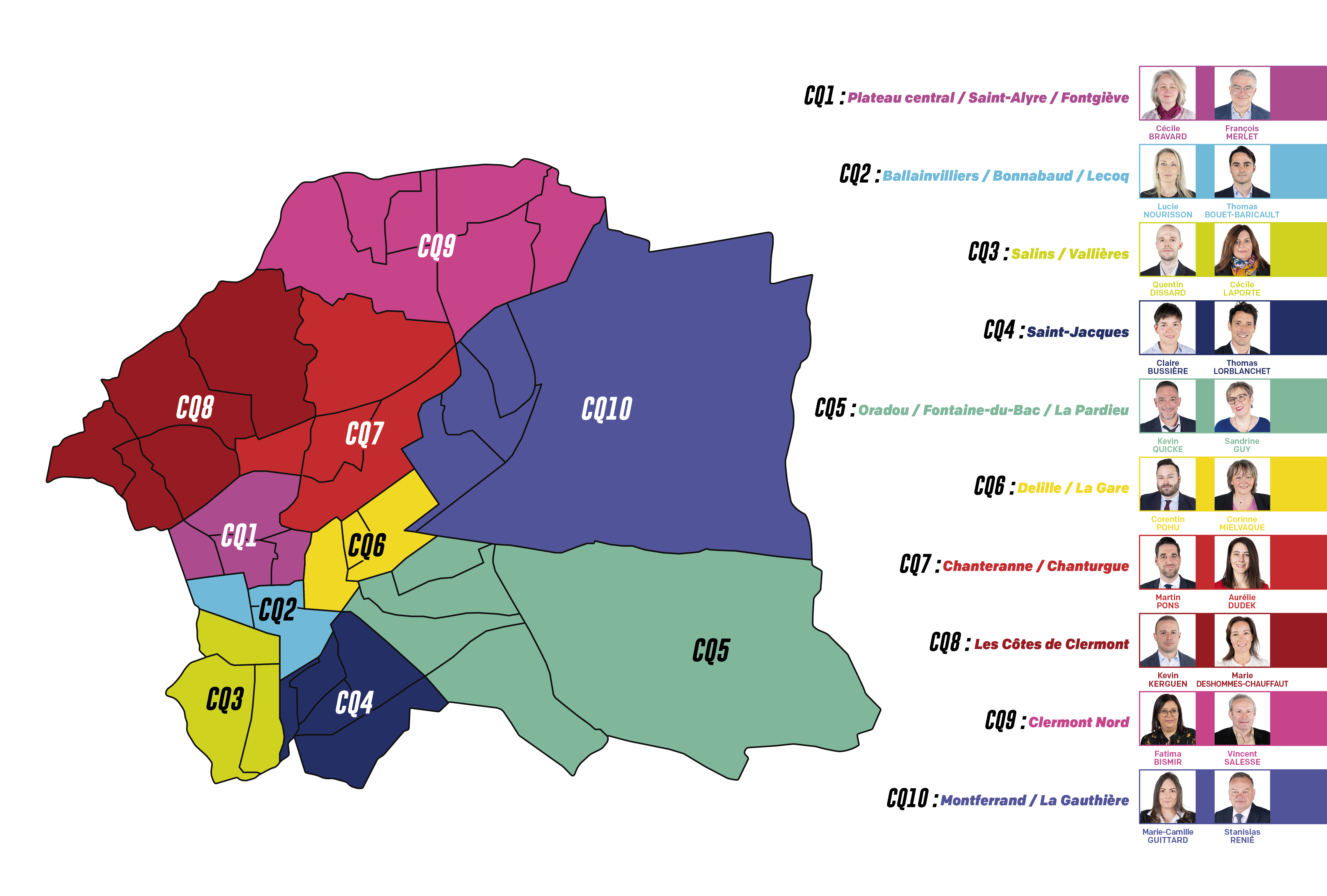 carte conseils de quartier de clermont-ferrand