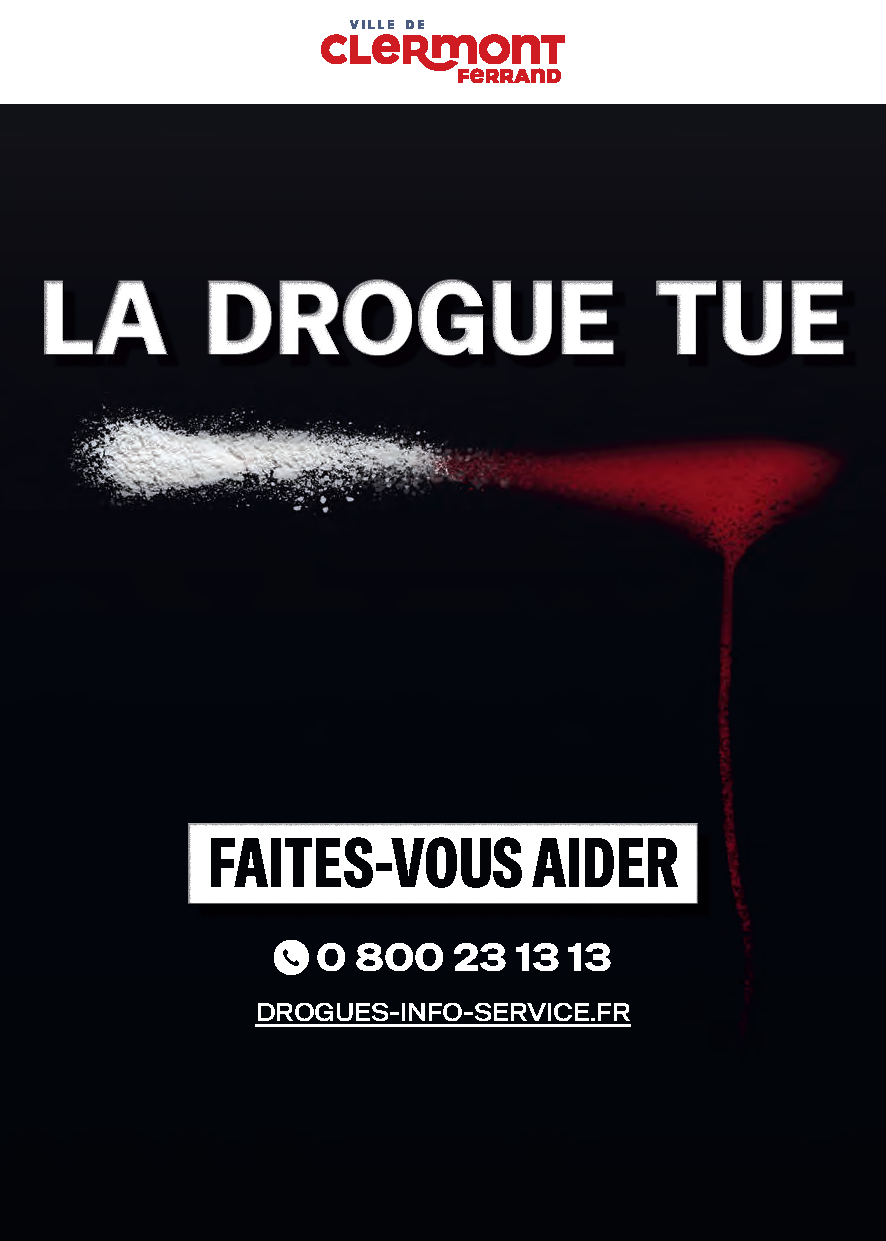 campagne La drogue tue (c)Ville de Clermont-Ferrand