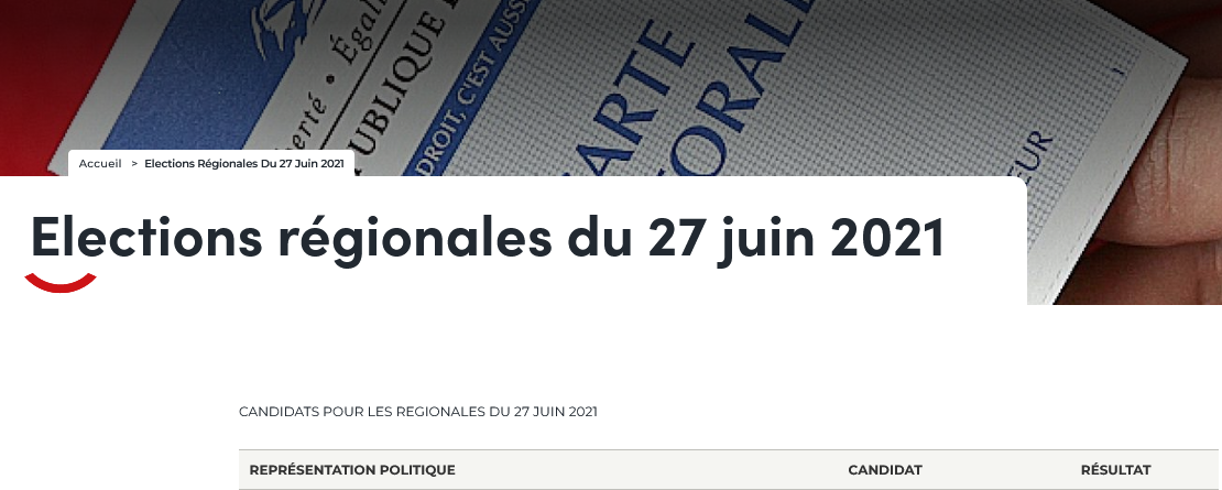 régionales 2021 2ème tour